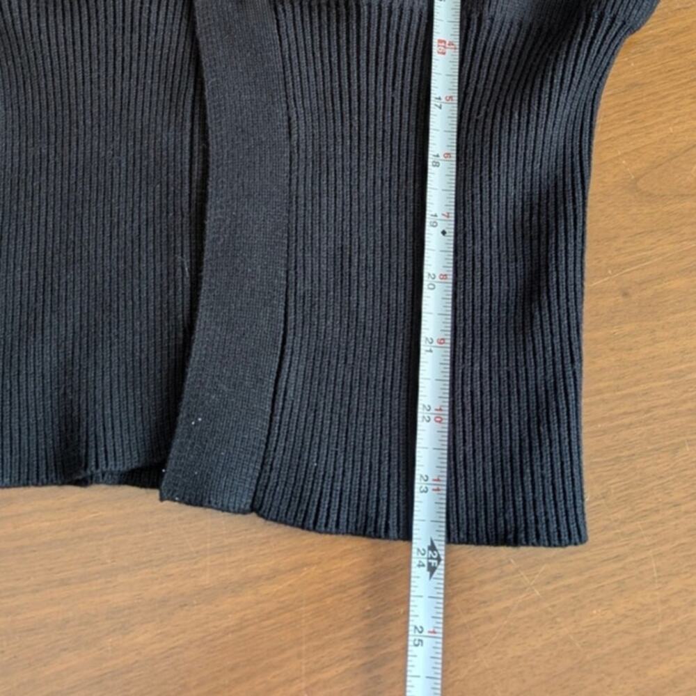 Urban Revivo Cardigan Womens 6 Black V Neck Knitted Gold Button Long Sleeve - Picture 9 of 10
